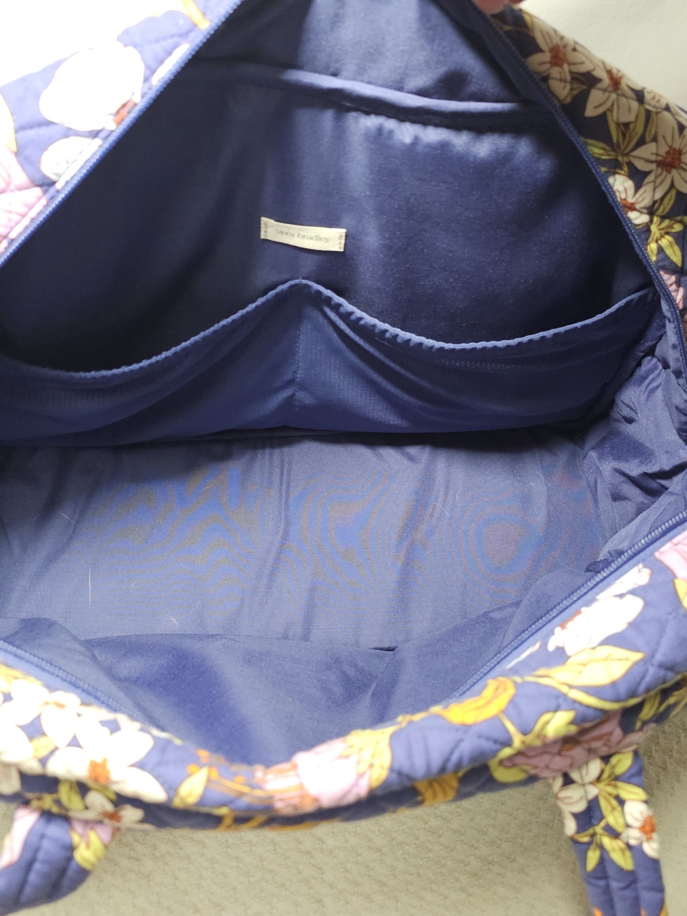 Vera Bradley Quilted Weekender in Coffee Garden - Picture 6 of 9